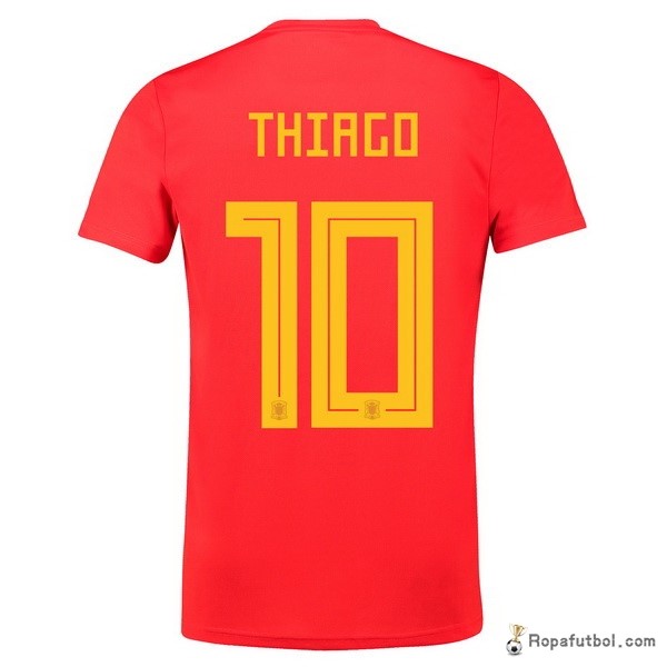 Camiseta España Replica Primera Ropa Thiago 2018 Rojo